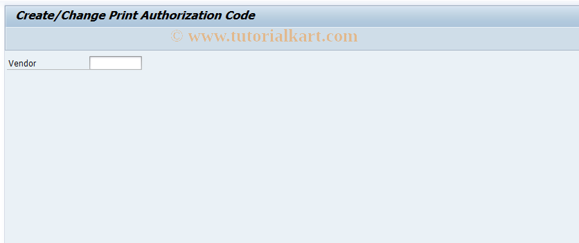 SAP TCode J1APAC01 - Create/Change Print Authoriz. Code