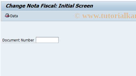 SAP TCode J1B2 - Change Nota Fiscal