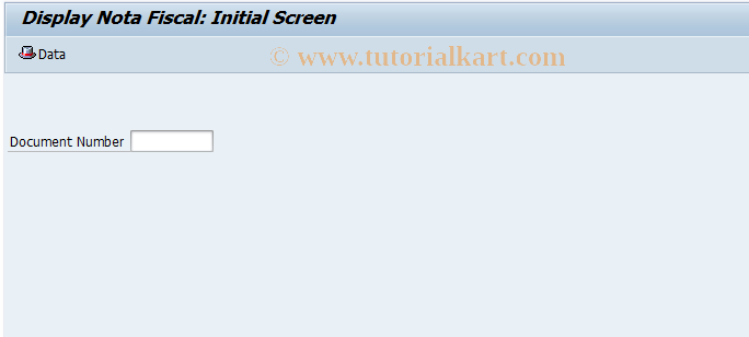 SAP TCode J1B3 - Display Nota Fiscal