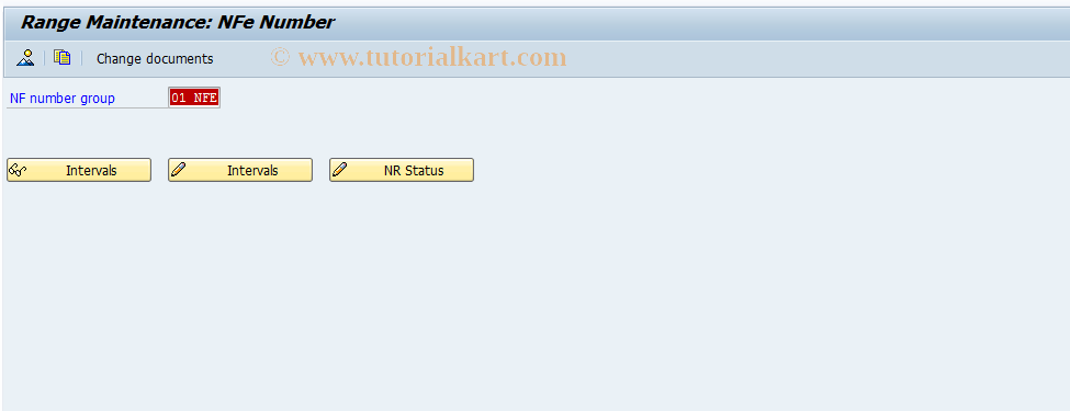 SAP TCode J1BI_NFE - Nota Fiscal Number Range