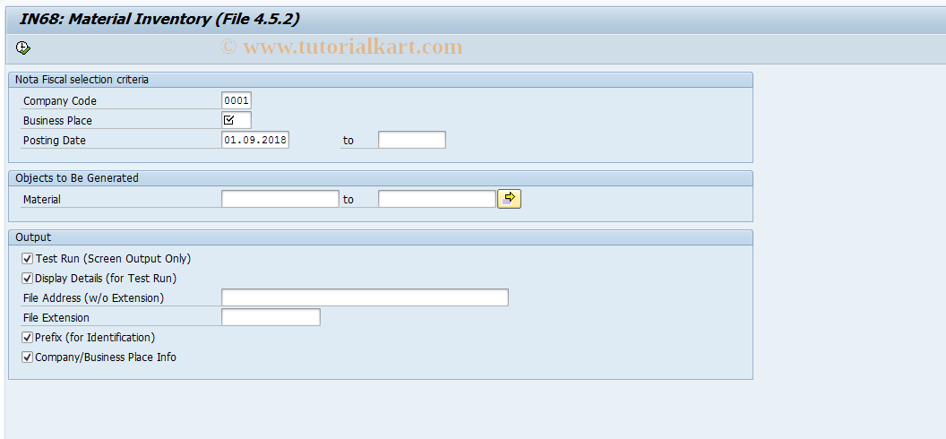 SAP TCode J1B_LFC7 - Materialbestände