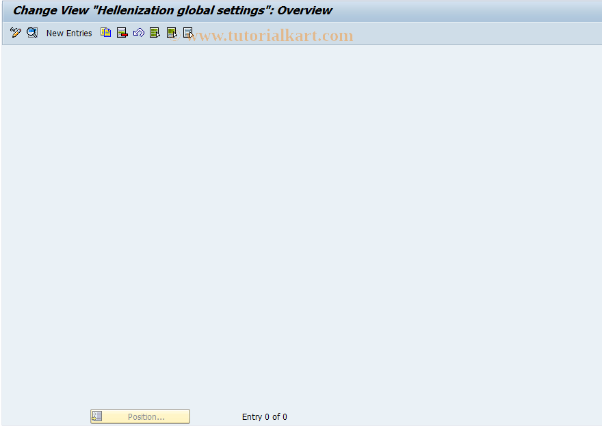 SAP TCode J1G0 - Hellenization global settings