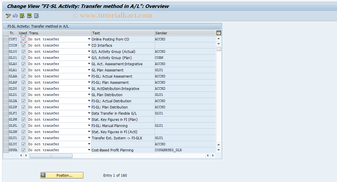 SAP TCode J1GALD - Maintain J_1GAT_V