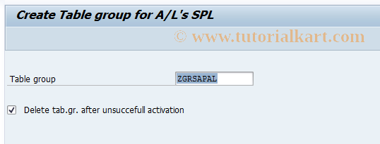 SAP TCode J1GALT - Create table group
