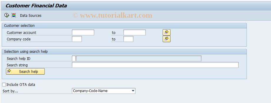 SAP TCode J1GFDD - Customer Financial Data