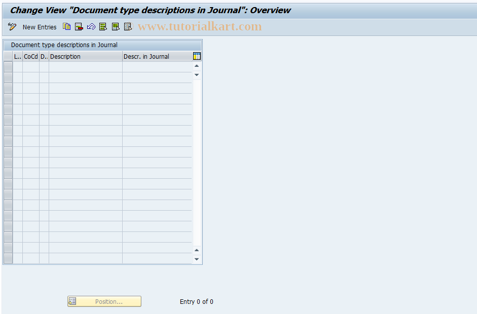 SAP TCode J1GJR1 - Document types