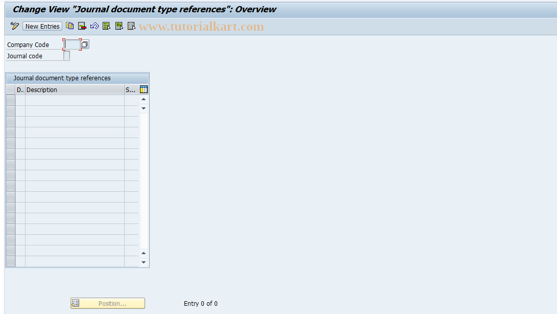 SAP TCode J1GJR5 - Document types assignment