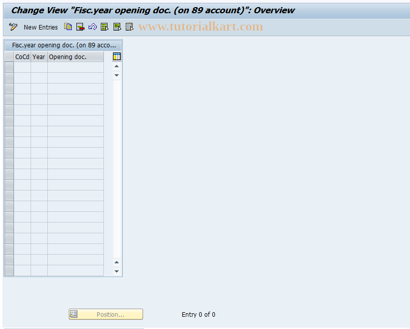 SAP TCode J1GOD0 - Control table