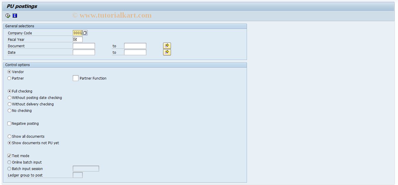 SAP TCode J1GP01 - Pu posting