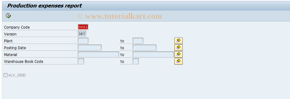 SAP TCode J1GVL_REX - expenses  report