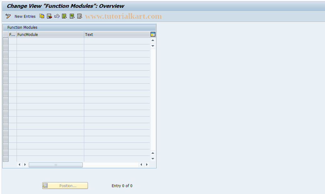 SAP TCode J1GVL_S07 - Function modules for online WHB val.