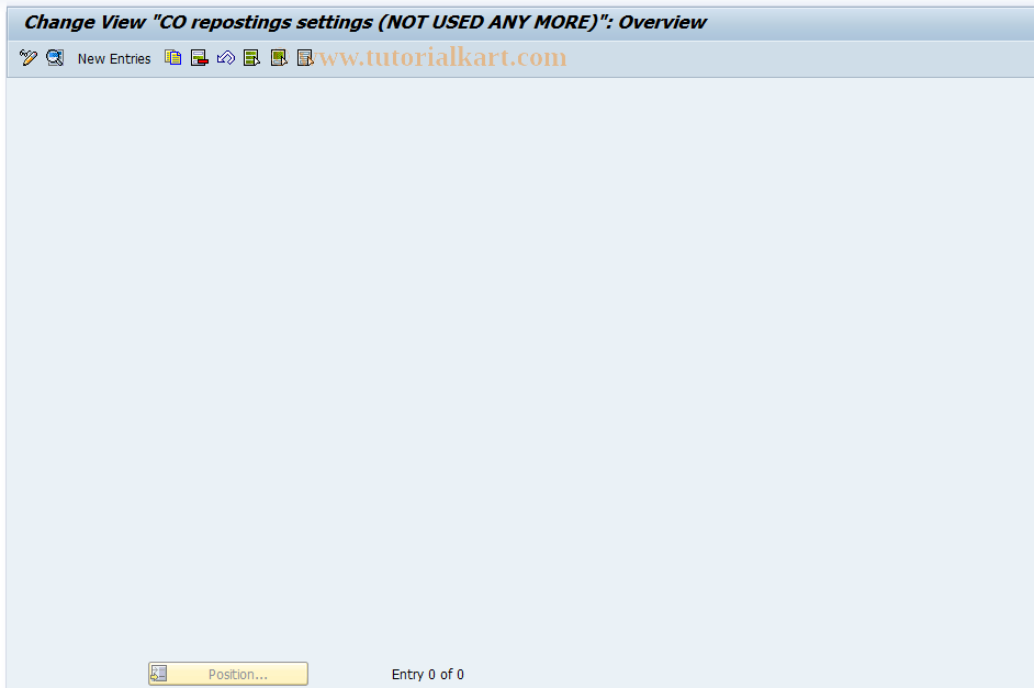 SAP TCode J1GVL_S14 - CO Repostings Settings