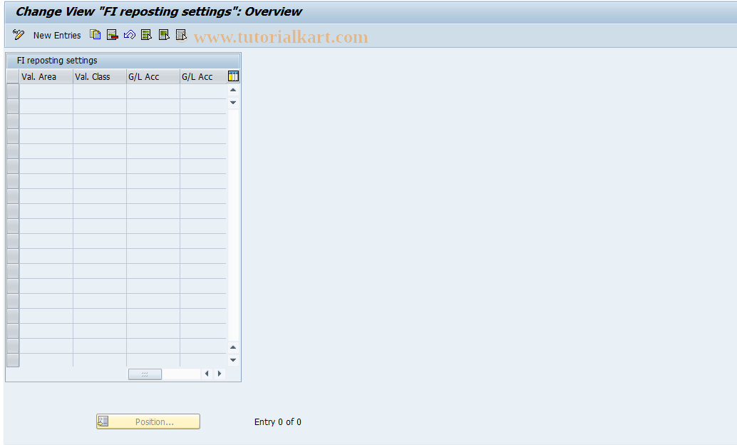 SAP TCode J1GVL_S15 - FI Repostings Settings