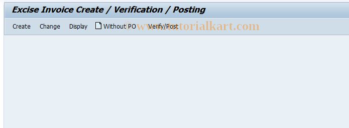 SAP TCode J1IA - Excise Invoice Details