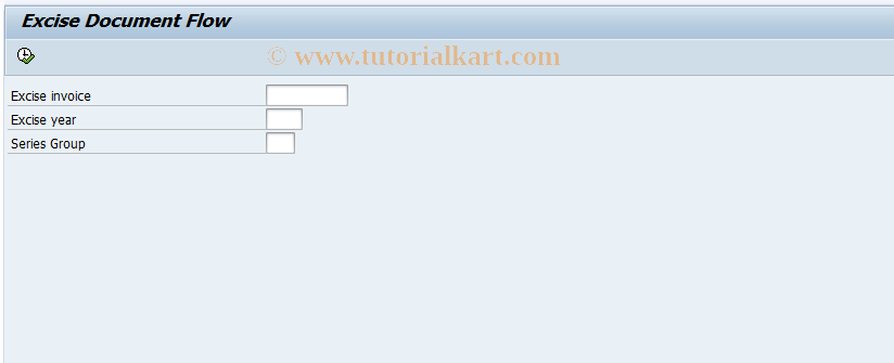 SAP TCode J1IDOCFLOW - Excise document flow