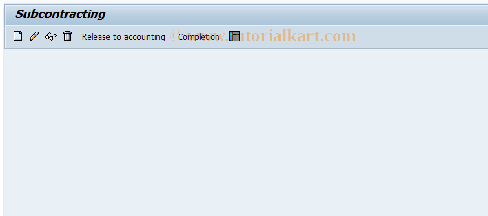 SAP TCode J1IF - Subcontracting