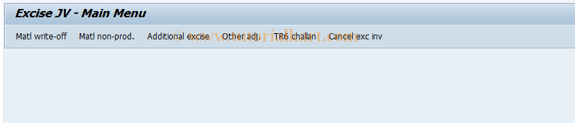 SAP TCode J1IH - Create Excise JV