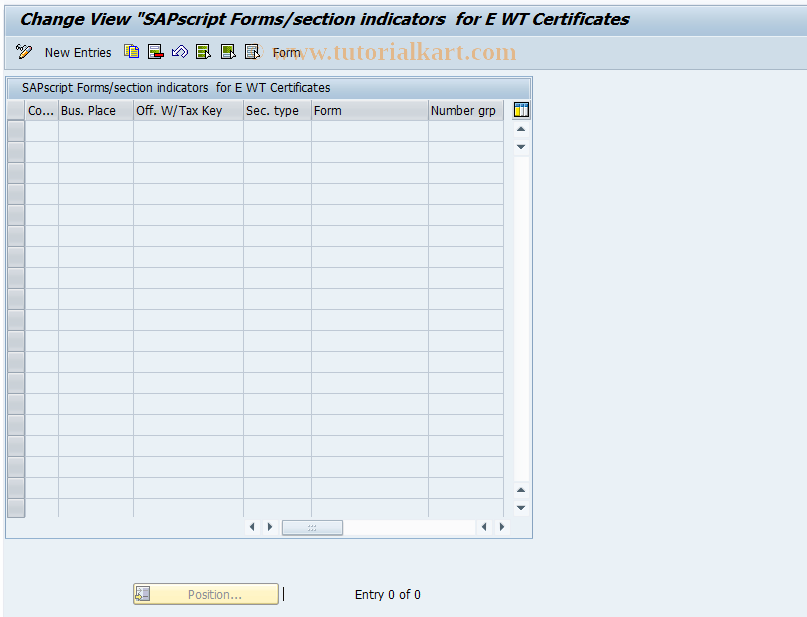 SAP TCode J1INCRT - Customizing for Certificate Printing