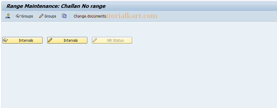 SAP TCode J1INUMBER - Number range for Internal Challan.