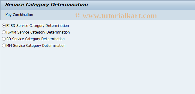 SAP TCode J1IST - Service Category Maintenance