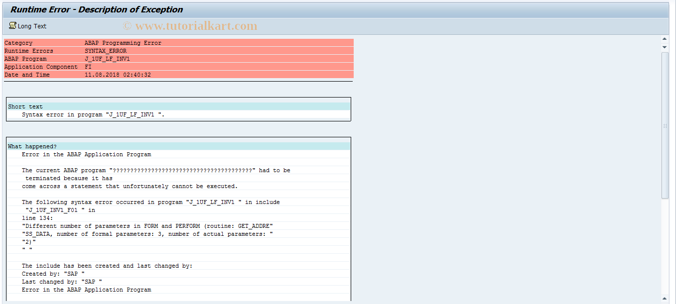 SAP TCode J1UFINV1 - Inventory of Fixed Assets