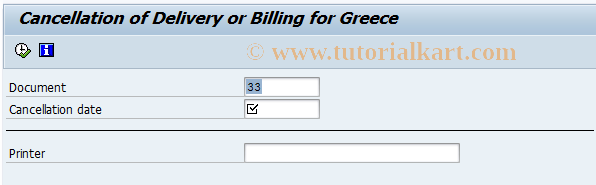 SAP TCode J2GLPCANCSD - Cancelation of SD