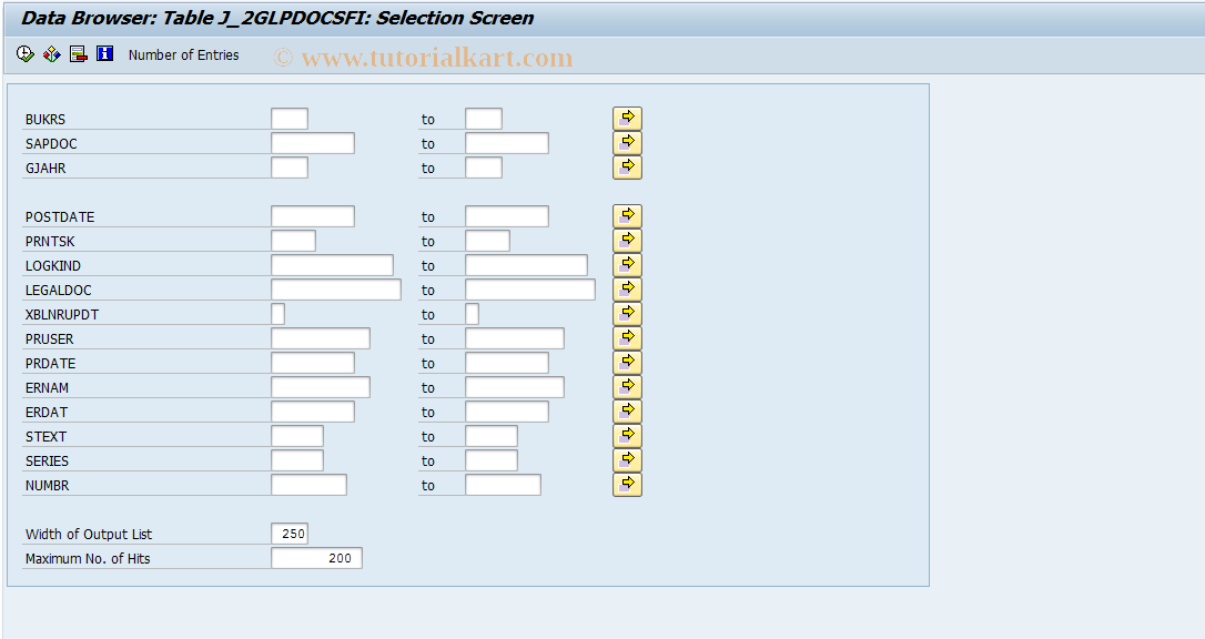 SAP TCode J2GLPFILEGDOCS - FI Legal Documents