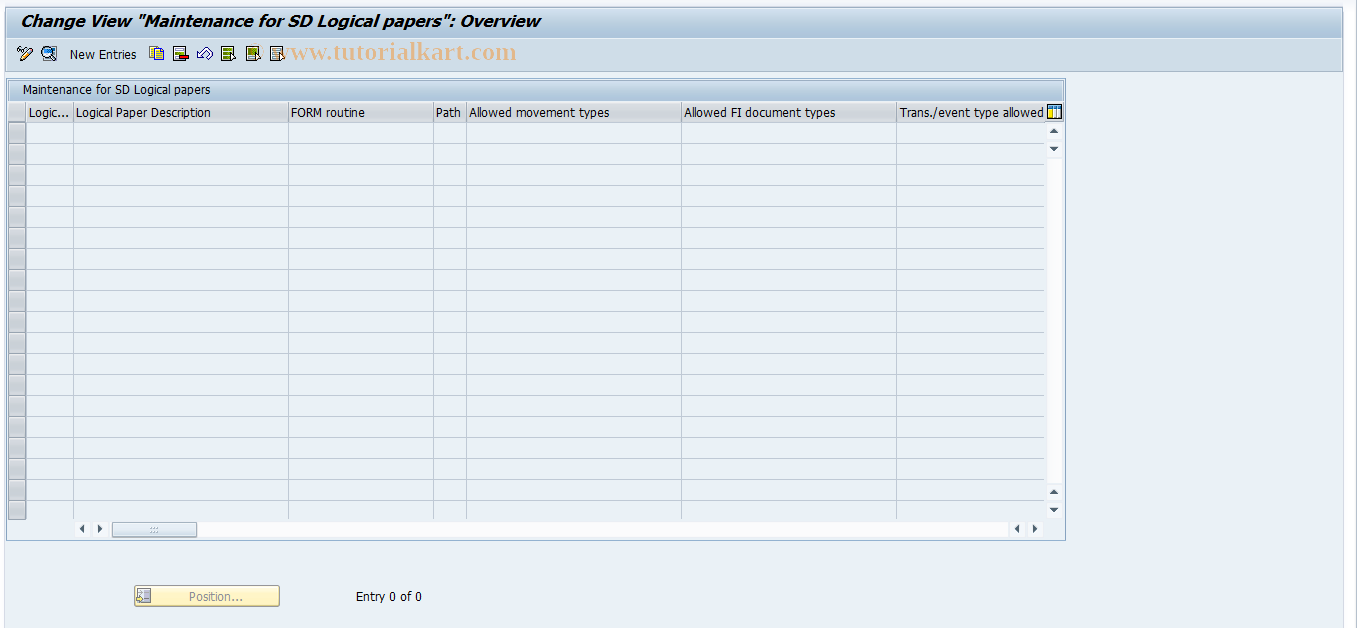 SAP TCode J2GLPLOGPAPERS - Logical Papers