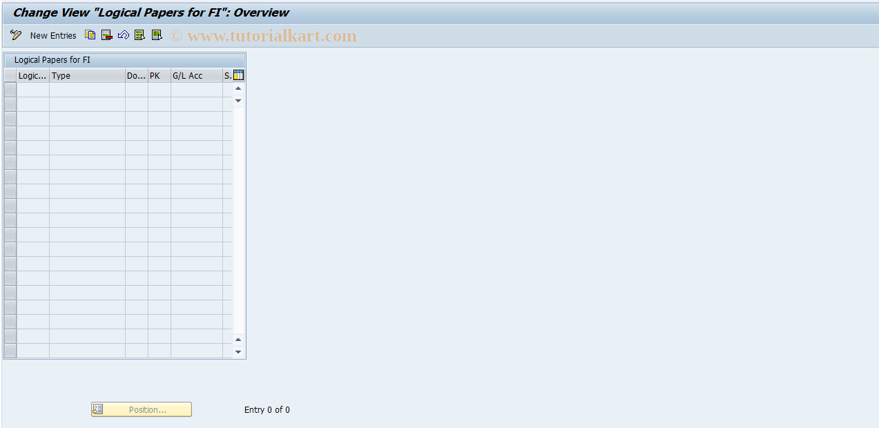 SAP TCode J2GLPLOGPAPERSFI - FI further checks on logical paper