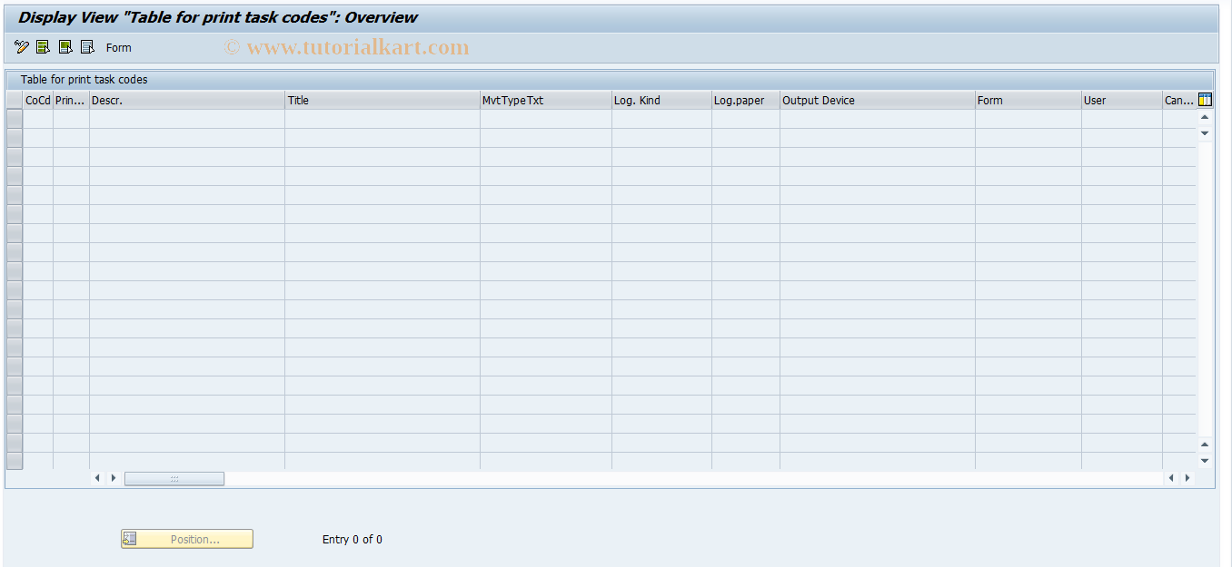 SAP TCode J2GLPP1 - Maintenance of Table J_2GLPP1