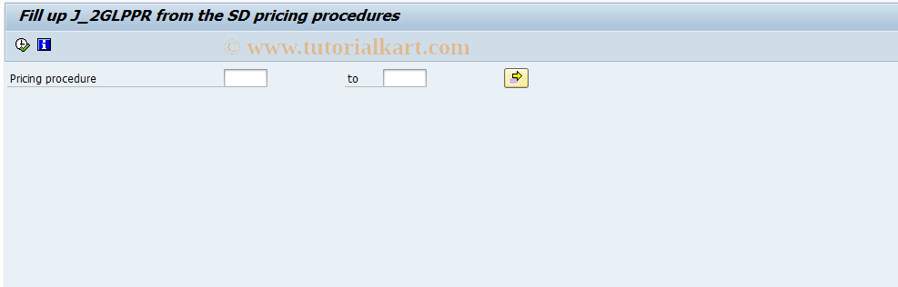 SAP TCode J2GLPPRFL0 - Fill up J_2GLPPR from pricing