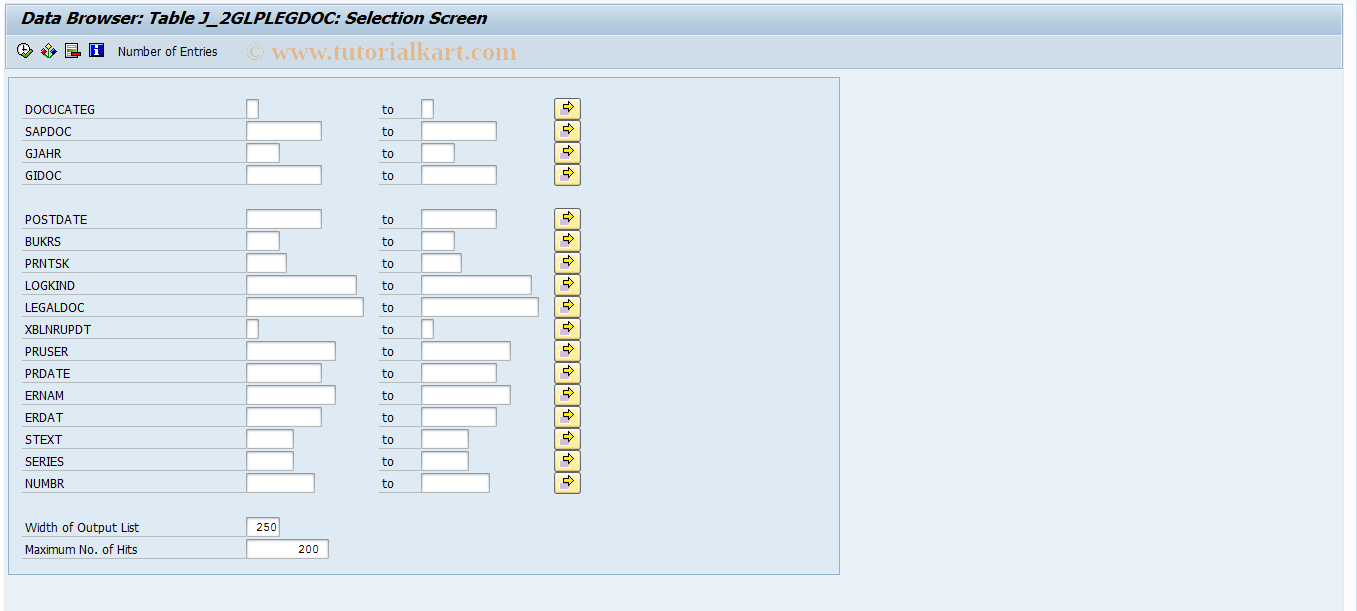 SAP TCode J2GLPSDMMLEGDOCS - SD/MM legal Documents