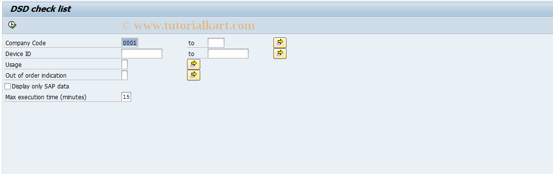 SAP TCode J2GLPST - DSD check list