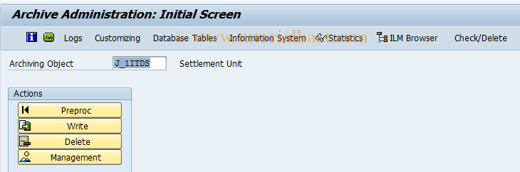 SAP TCode J2ID - Archive TDS documents