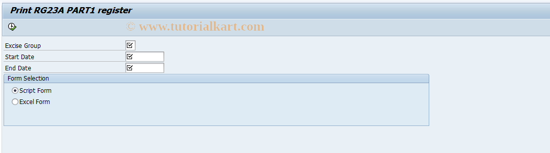 SAP TCode J2IRAP1 - Print RG23A Part1