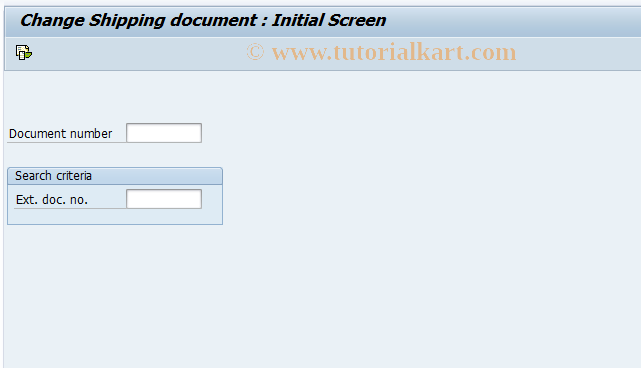 SAP TCode J3GI - Change Shipping Documents