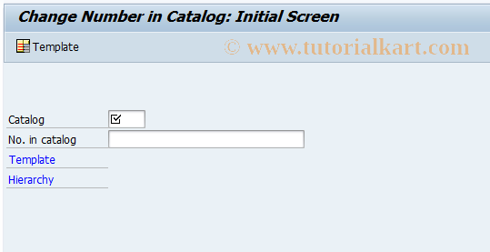 SAP TCode J3GK02 - Change Catalog Record