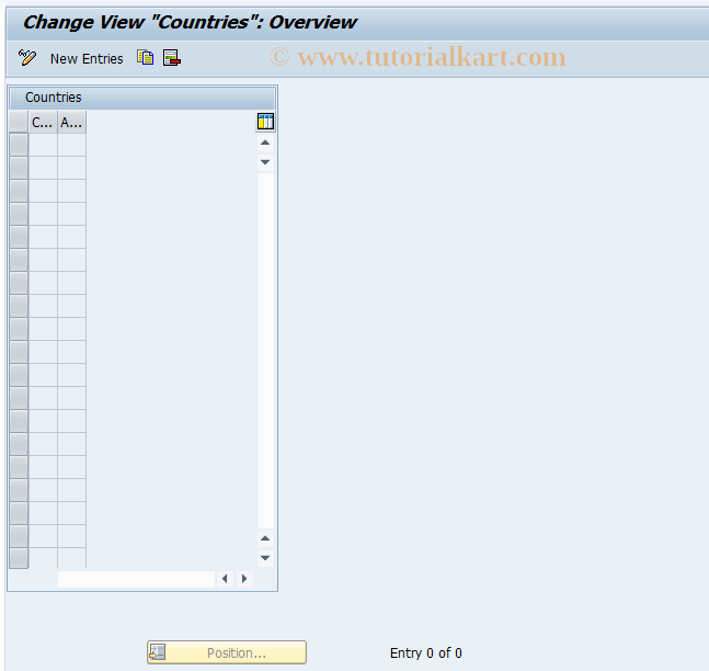 SAP TCode J3KLANDA - Alternative country codes