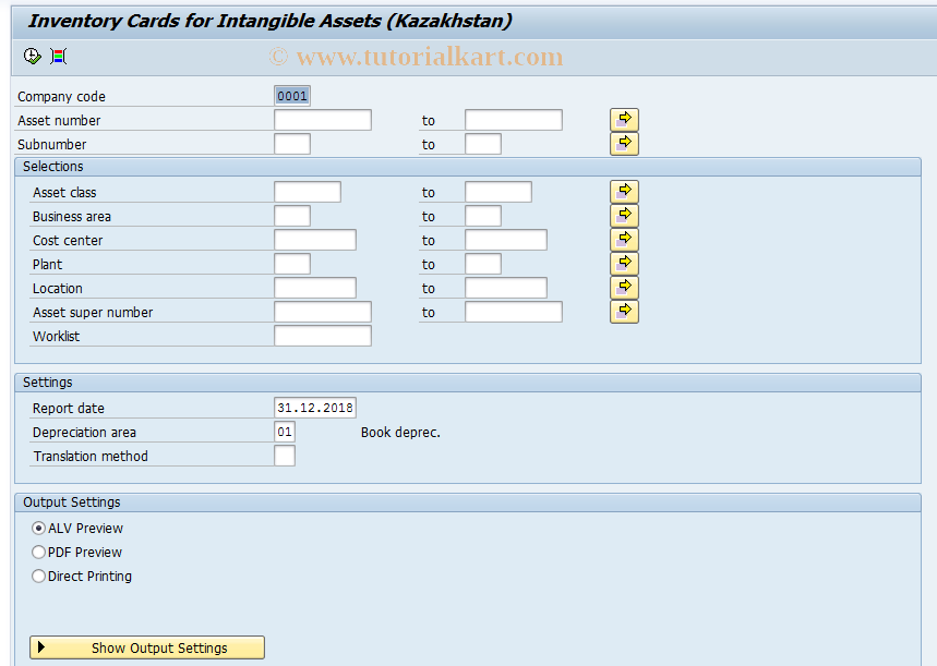 SAP TCode J5KFHLFNMA2 - Accounting of Intangible Assets