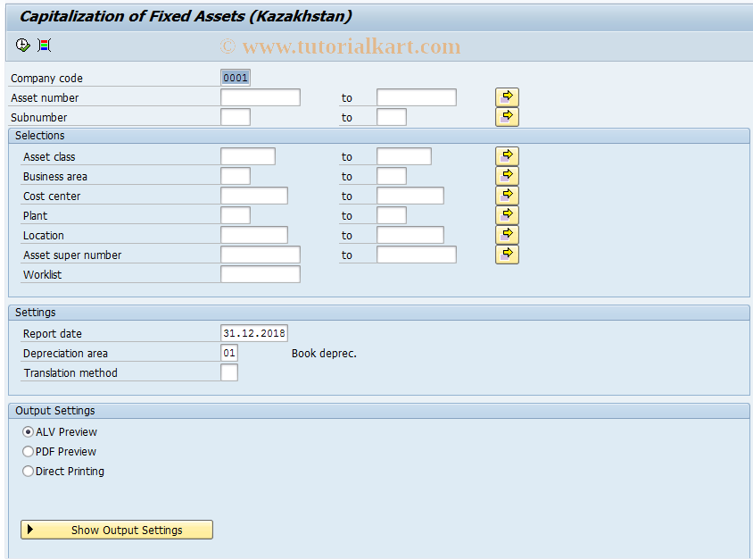 SAP TCode J5KFHLFOS1 - Acceptance of Fixed Assets