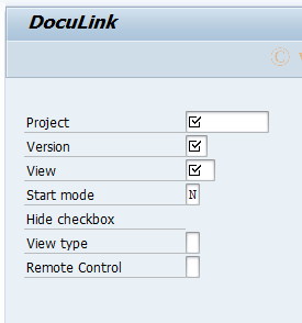 SAP TCode J6NZ - Call DocuLink (internal TC)