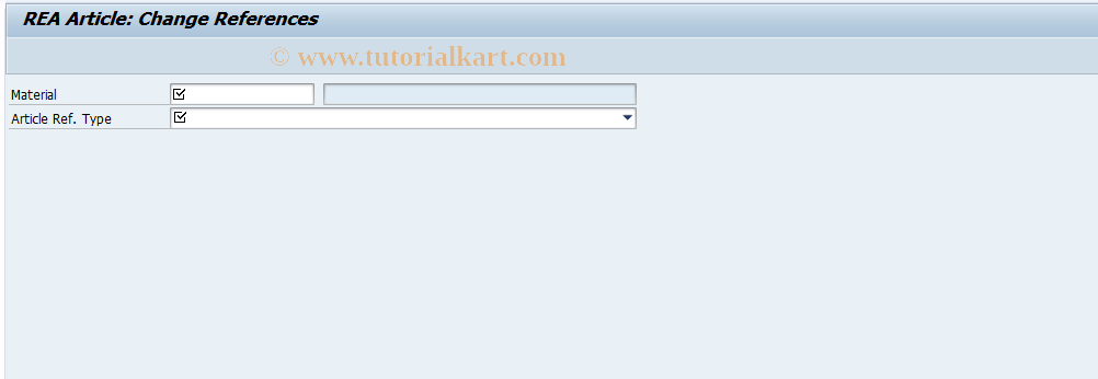 SAP TCode J7L0 - REA Article: Display References