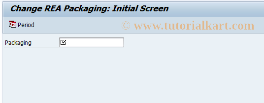 SAP TCode J7L6 - Change REA Packaging: Initial Screen