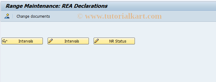 SAP TCode J7LF - REA Number Range Maintenance : Declaration