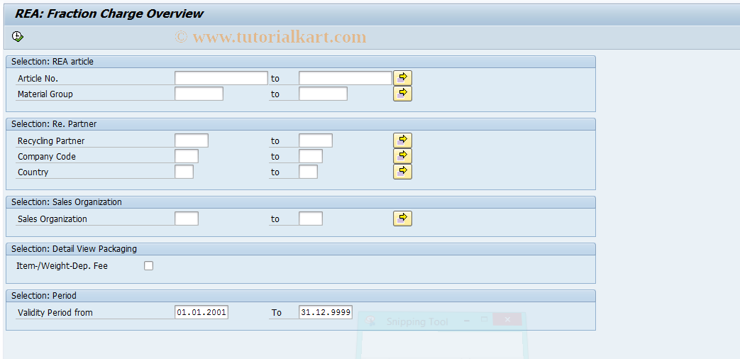 SAP TCode J7LIGEB - REA: Fraction Charge Overview