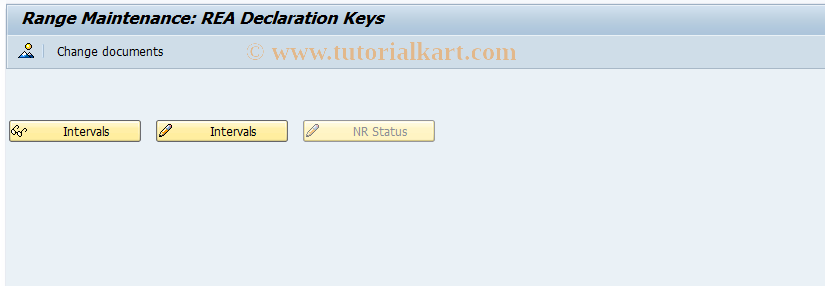 SAP TCode J7LN - REA Number Range: Declaration Key