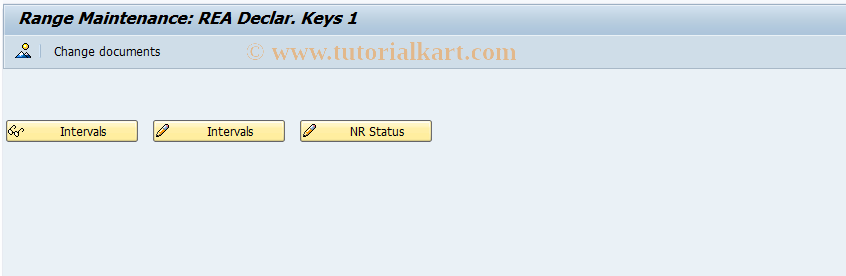 SAP TCode J7LN1 - REA Number Ranges: Declaration Key 1