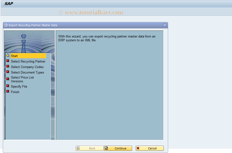 SAP TCode J7LPARTNEREXP - Export Recycling Partners