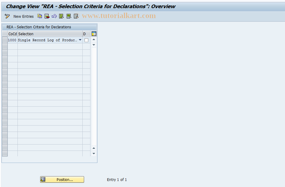 SAP TCode J7LRRE711000116 - IMG Activity: J_7L_REA_ABGRMELD