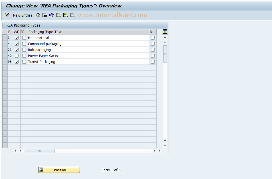 SAP TCode J7LRRE711000124 - IMG Activity: J_7L_REA_VERPARTEN